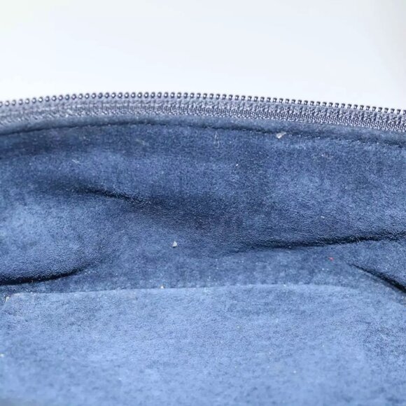 GUCCI Vanity Cosmetic Pouch Suede Navy - Picture 2 of 16